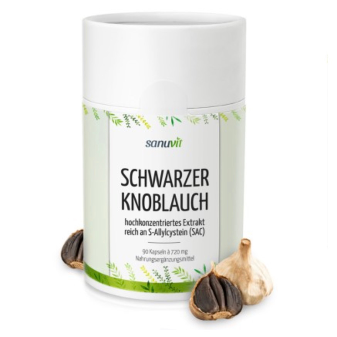 Schwarzer Knoblauch Extrakt fermentiert 600 mg reich an SAC - 90 Kapseln