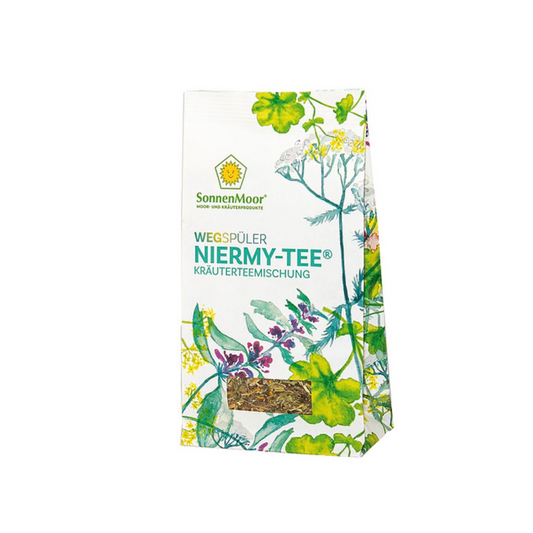 SonnenMoor Niermy-Tee® Kräutermischung für Niere und Blase - 50 gUnser Nieren- und Blasentee unterstützt mit rein natürlichen Kräutern Ihre Blase und Ausscheidungsorgane. Mit der Kraft von Labkraut, Frauenmantel, Schafgarbe, Taubn