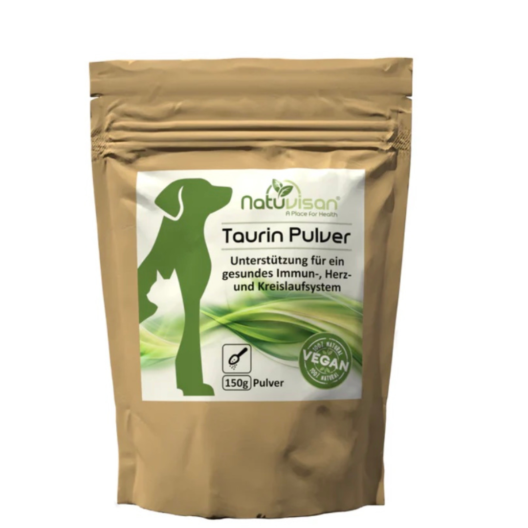 Taurin Unterstützung für Stoffwechsel, Herz-Kreislauf & Immunsystem 100% rein für Hund & Katze - 150g Pulver