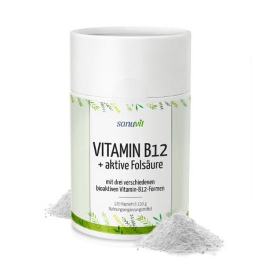 Vitamin B12 + Aktive Folsäure - 120 Kapseln-Natuvisan