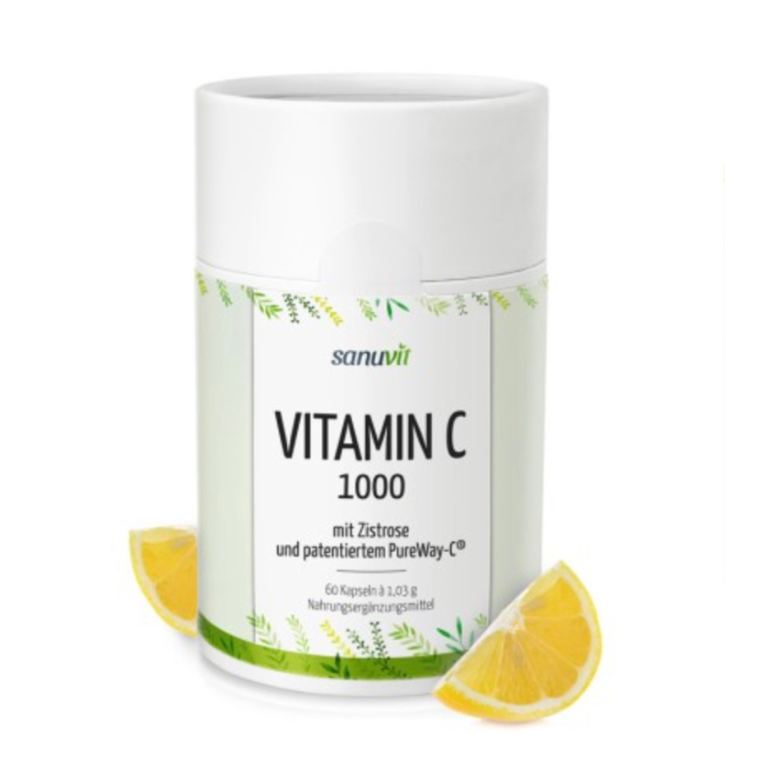 Vitamin C 1000 - mit Zistrose - vegan -60 Kapseln-Natuvisan