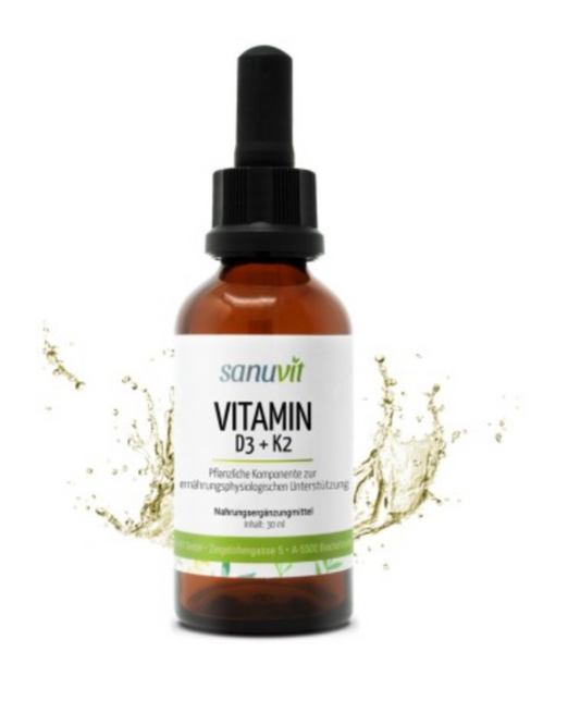 Vitamin D3 + K2 flüssig vegetarisch für Kinder & Erwachsene - 30 ml