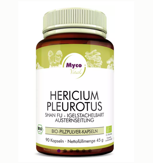 Hericium & Pleurotus Bio Kapseln von NATUVISAN – Vitalpilze aus kontrolliert biologischem Anbau in Premiumqualität
