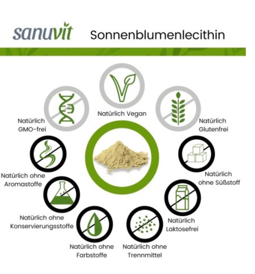 Bio Sonnenblumenlecithin 500 mg Pulver - Natuvisan
