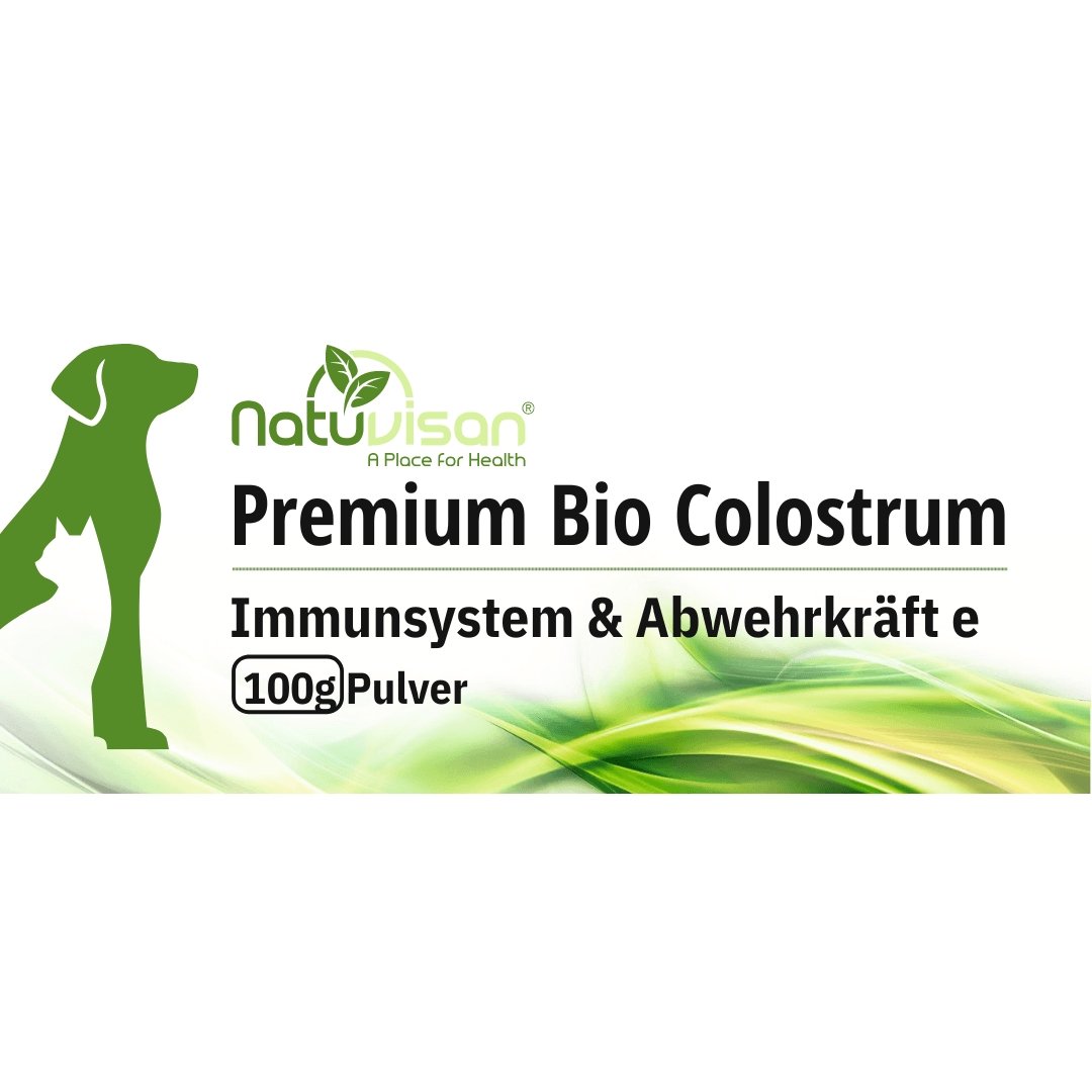 Bio Colostrum für Tiere - 30% IgG- für Hund und Katze - Pulver 100g - Natuvisan