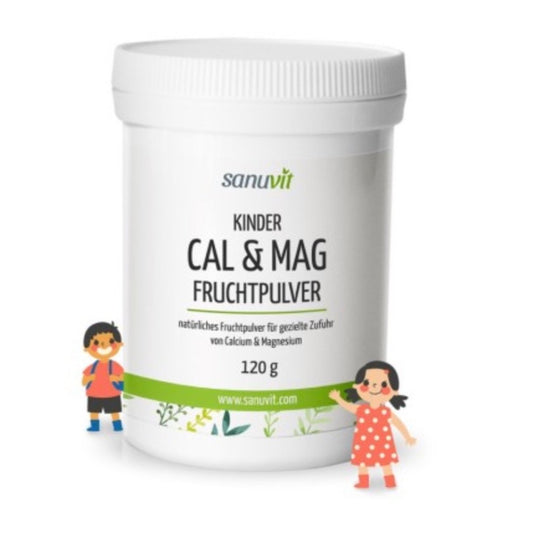 Kinder Magnesium & Calcium Fruchtpulver - 120g Pulver - Natuvisan