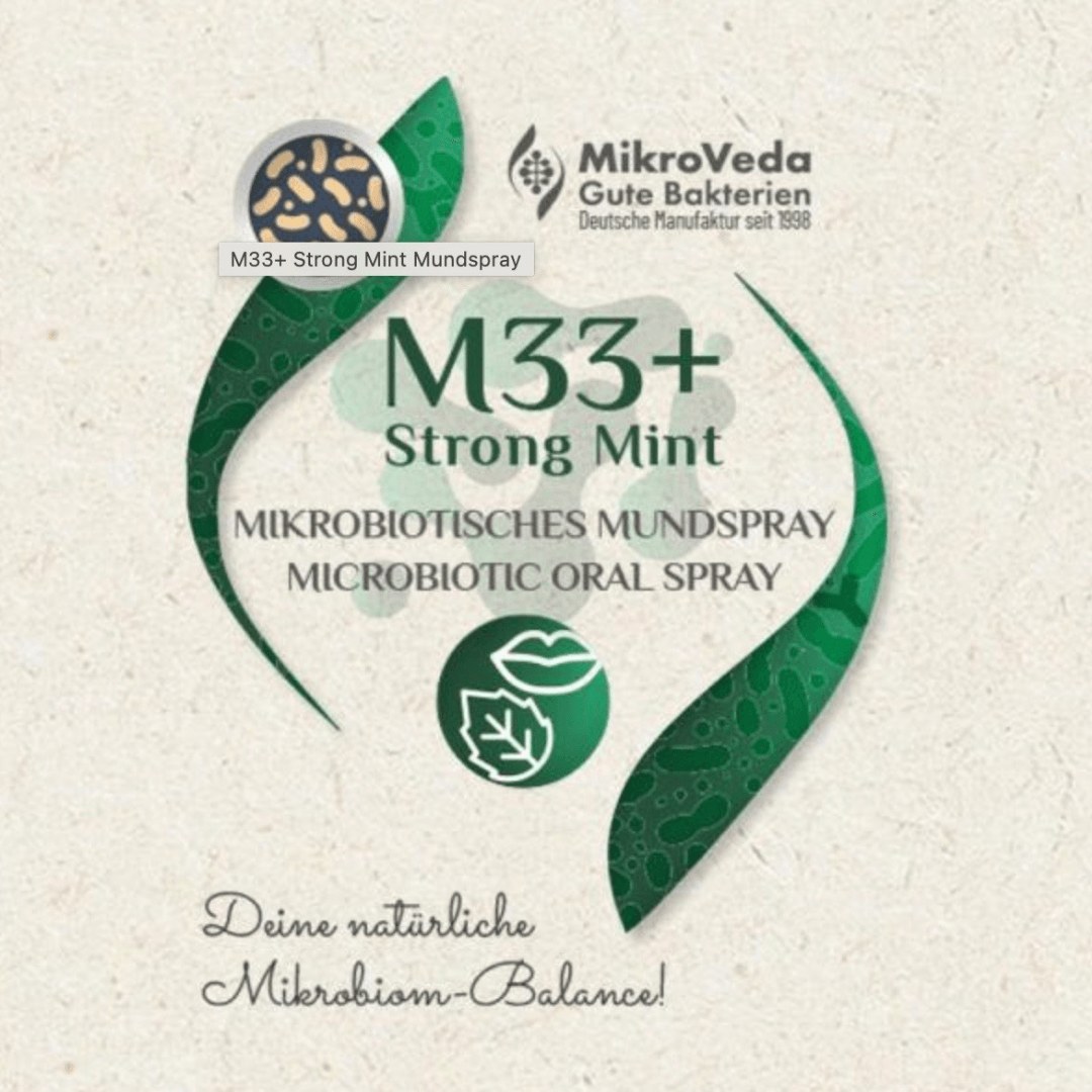 MikroVeda M33+ Strong Mint EM Mikrobiotisches Mundspray Bio 50 ml - Natuvisan